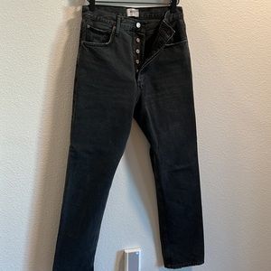 Agolde 90's Pinch Waist in Black Tea